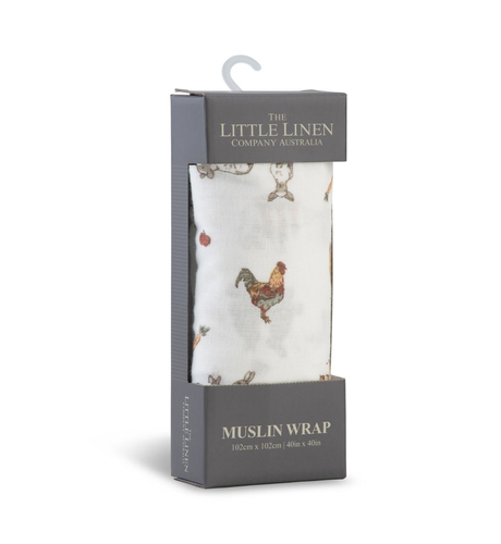 TLLC Muslin Single Wrap - Farmyard Lamb
