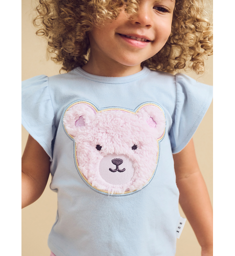Huxbaby Heart Fur Bear Frill T-Shirt - SHOP BY BRAND-Huxbaby