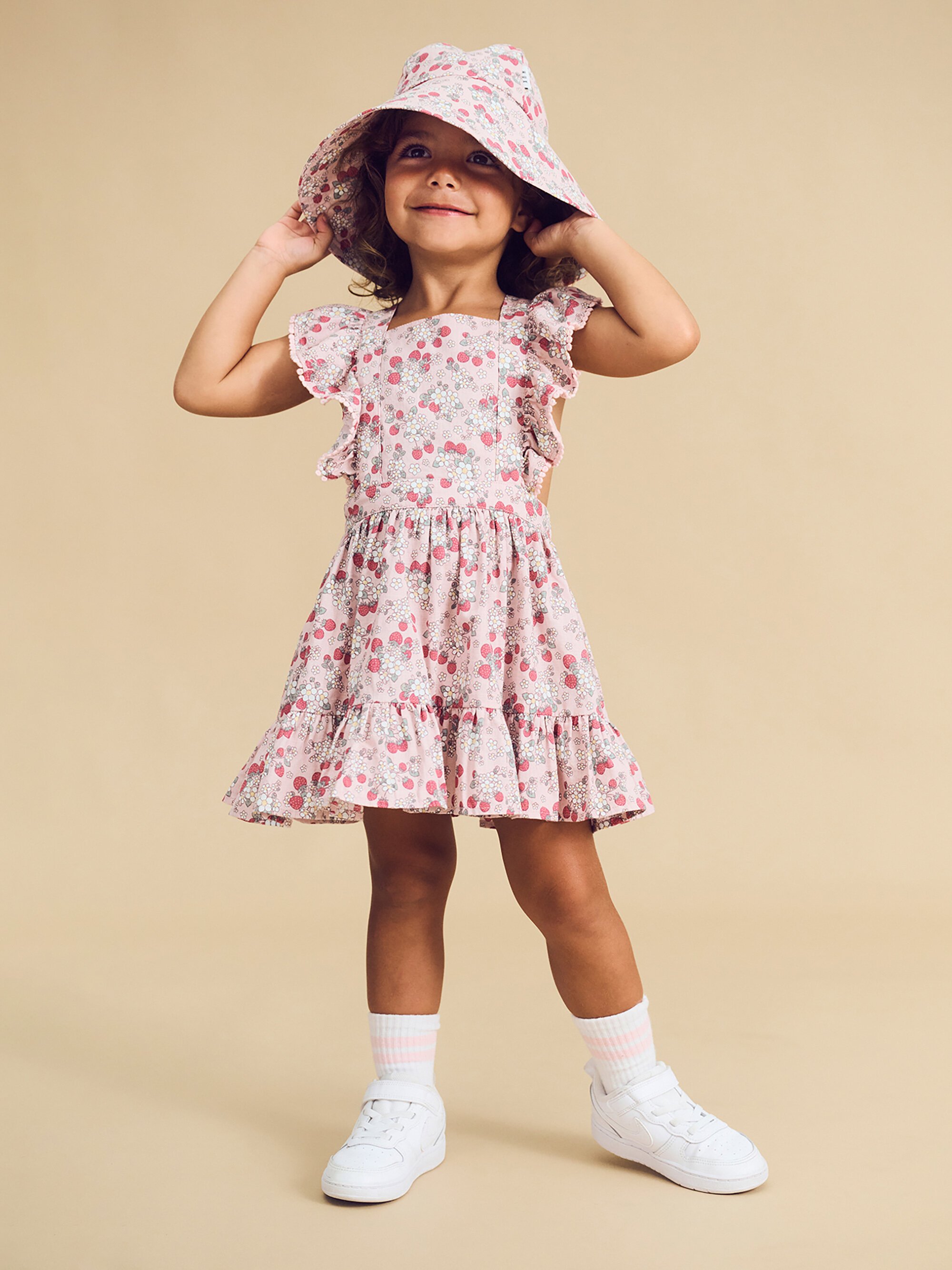 Huxbaby Vintage Strawberry Ruffle Dress - CLOTHING-GIRL