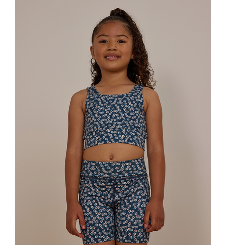 Rylee + Cru PlayX Swift Sports Crop - Blue Floral