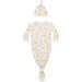 Quincy Mae Knotted Baby Gown + Hat Set - Mushrooms