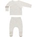 Quincy Mae Wrap Top + Footed Pant Set - Scatter