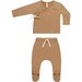 Quincy Mae Wrap Top + Footed Pant Set - Golden