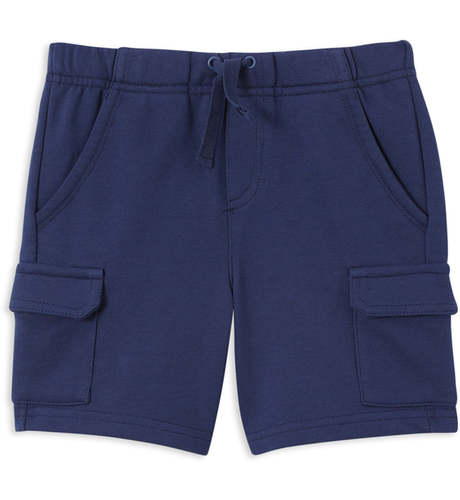 Milky Navy Fleece Cargo Short