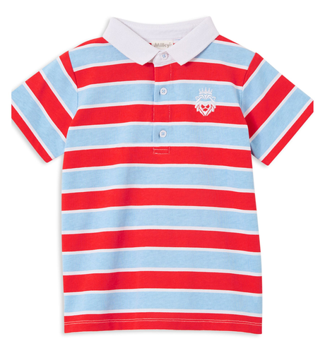 Milky Sailor Stripe S/S Rugby Shirt