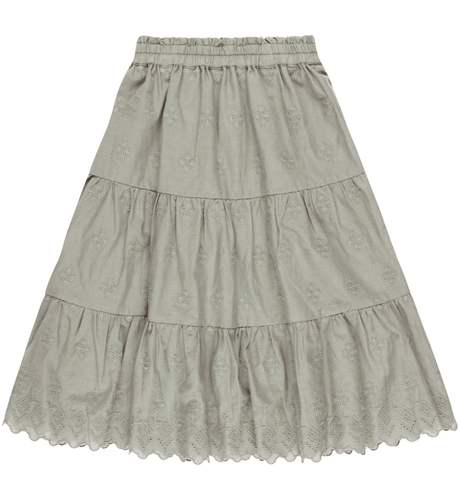 Rylee + Cru Ruffle Tiered Midi Skirt - Laurel