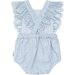 Huxbaby Broderie Frill Playsuit - Indigo