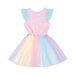 Rock Your Kid Unicorn Rainbow Singlet Circus Dress