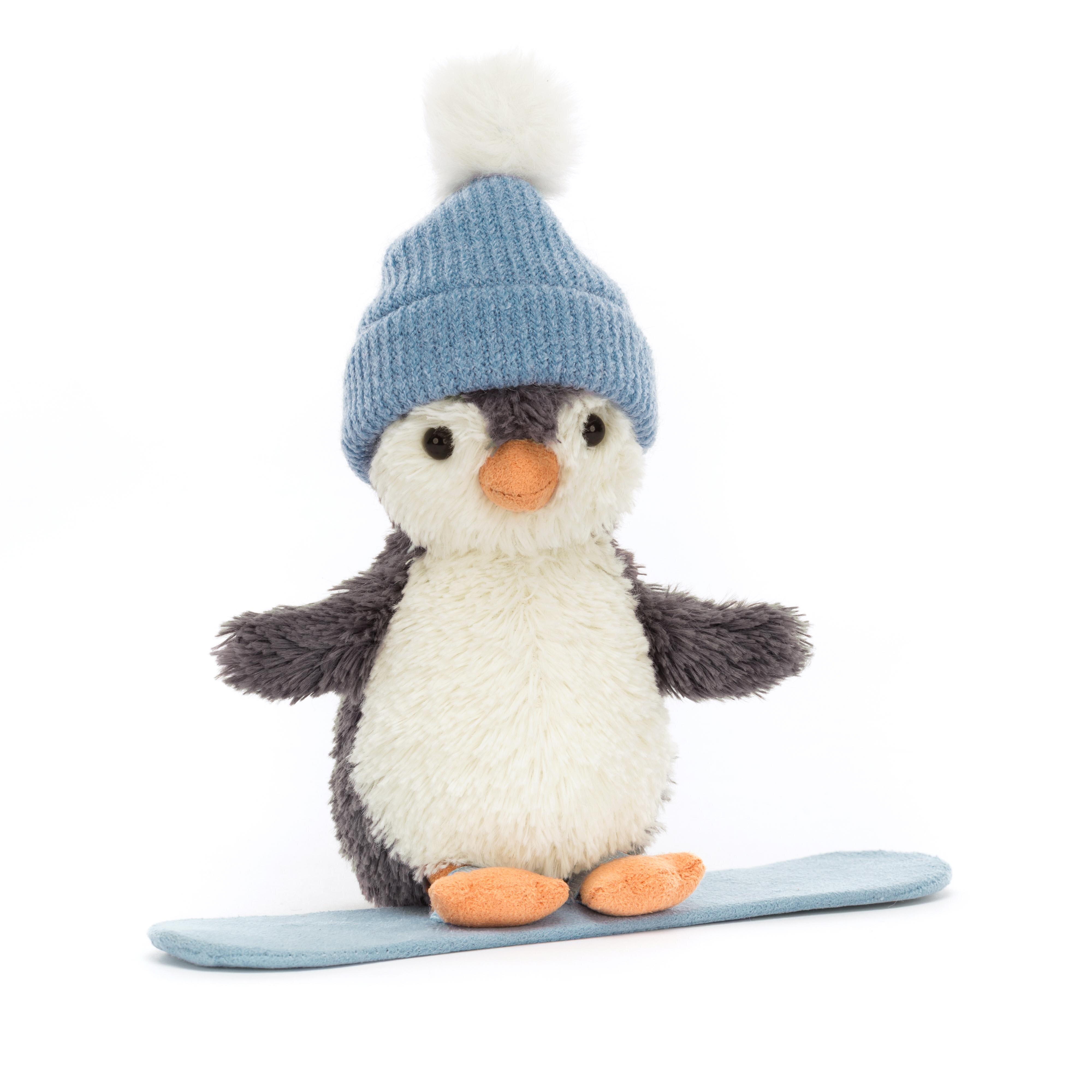 Jellycat Peanut Snowboarding Penguin Small PLAY Soft Toys Kids Clothing NZ Shop Online Kid Republic Jellycat