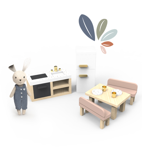 Speedy Monkey Doll House Kitchen + 1 Character