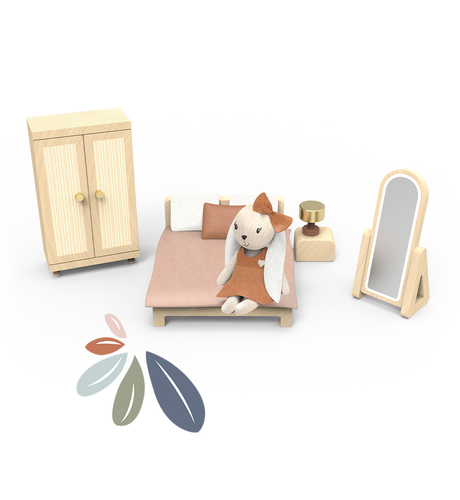 Speedy Monkey Doll House Bedroom + 1 Character
