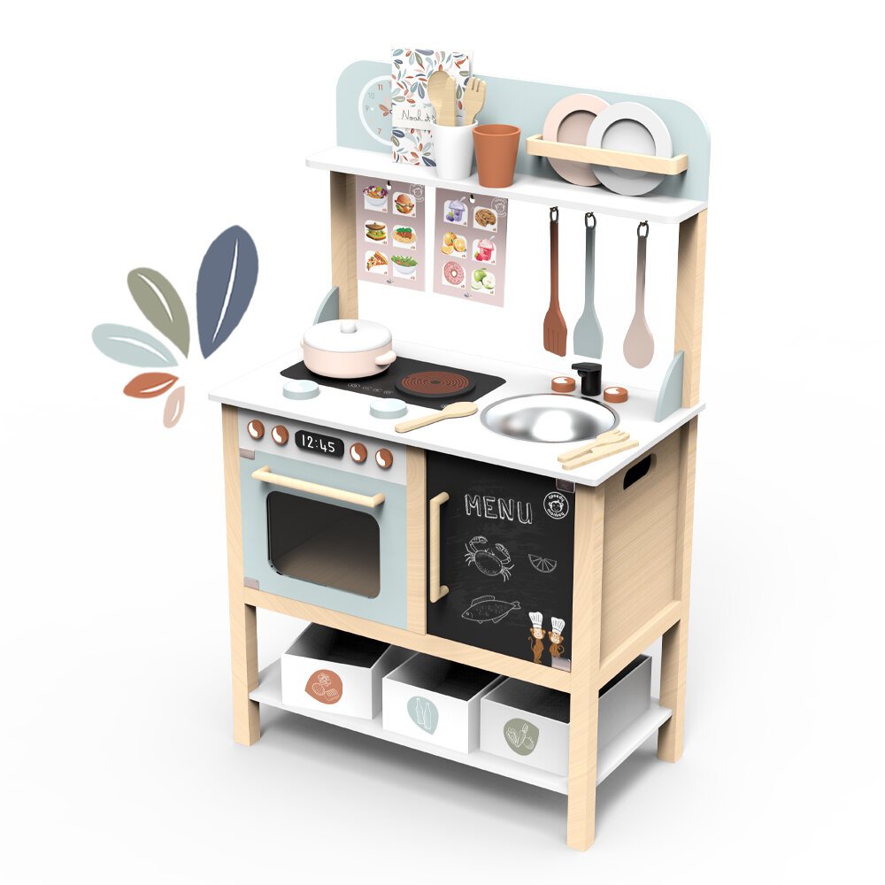 Speedy Monkey Kitchen w/20 Accessories PLAY-Roleplay Kids