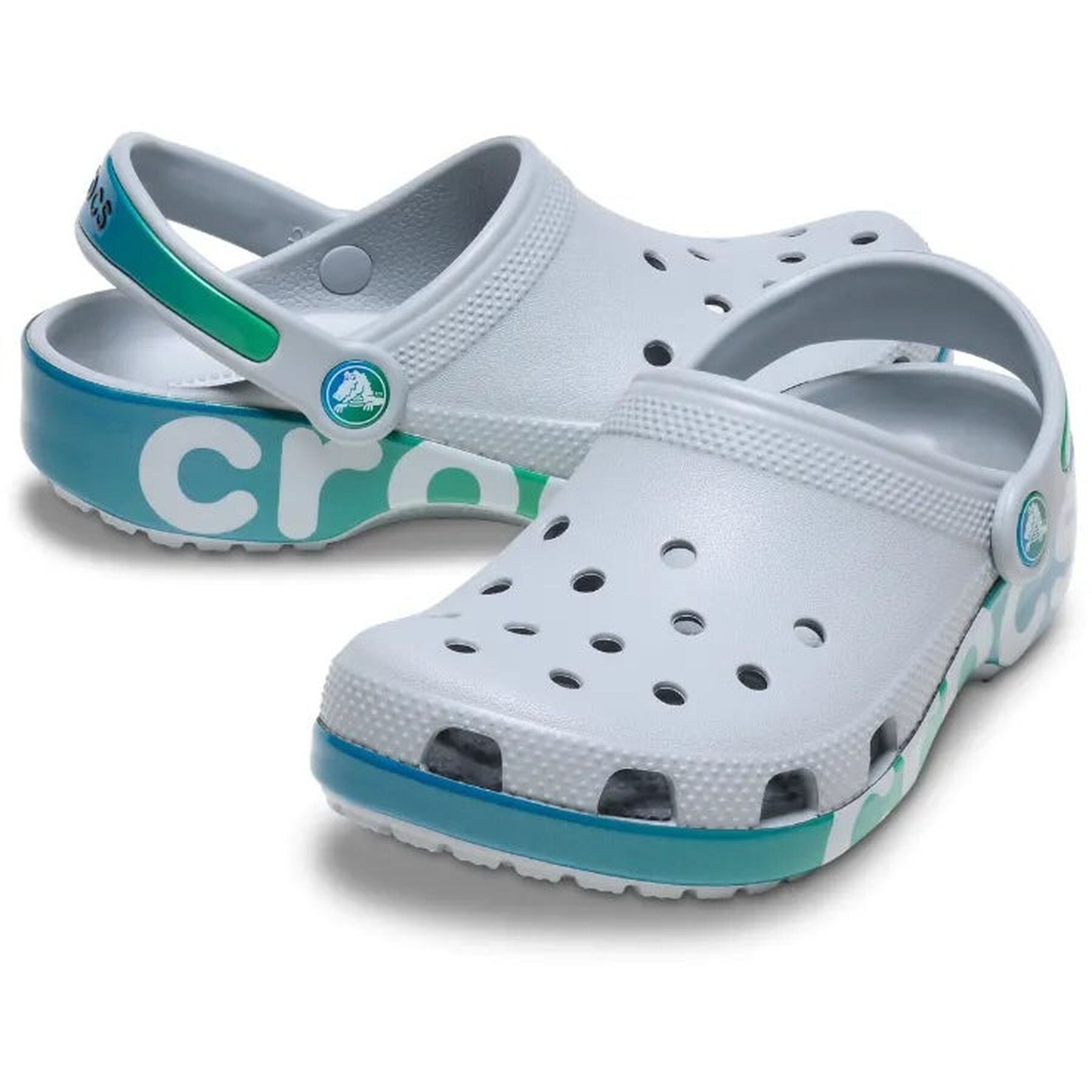 Crocs Kids Classic Reflector Clogs - Mirage/Multi - FOOTWEAR