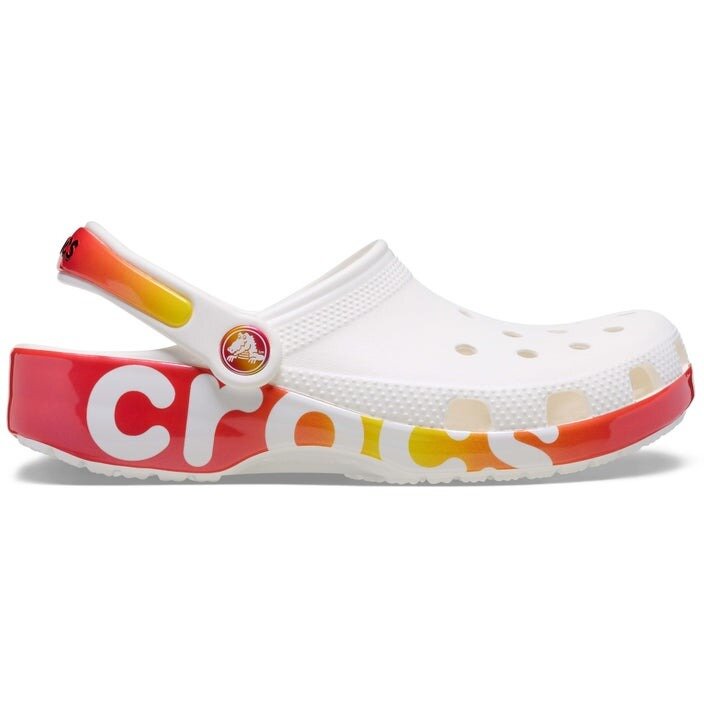 Crocs Kids Classic Reflector Clogs White/Multi FOOTWEAR