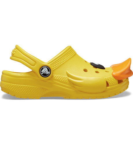 Crocs Toddlers Classic Rubber Ducky Clogs - Sunflower.