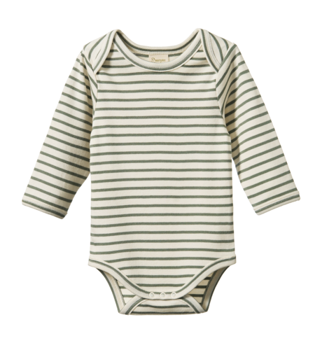 Nature Baby L/S Bodysuit - Nettle Sailor Stripe