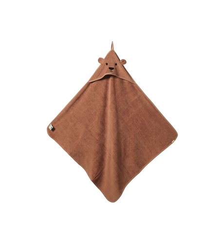 Nature Baby Bear Hooded Towel - Hazelnut