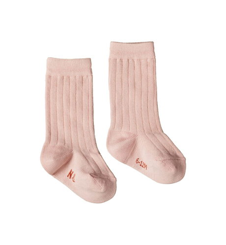 Nature Baby Organic Cotton Rib Socks - Rose Bud