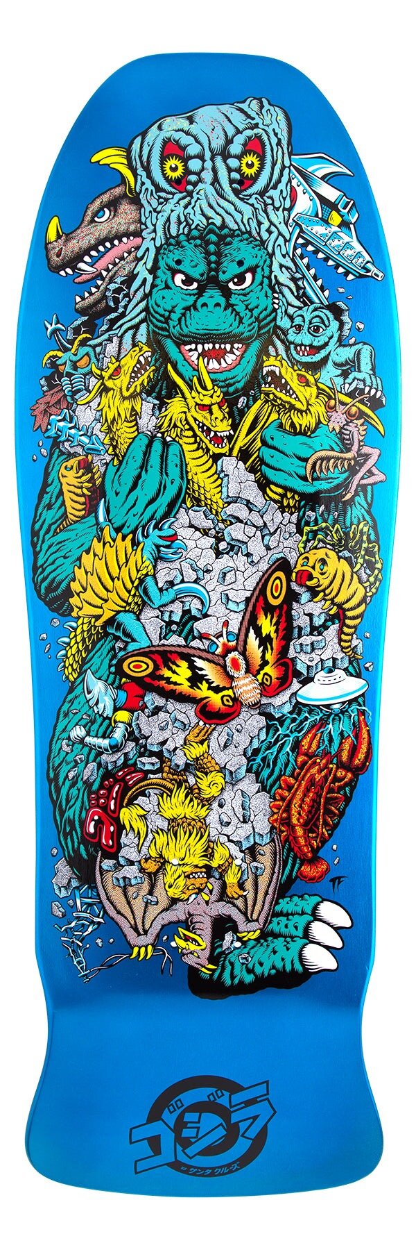 Santa Cruz Godzilla Kaiju Roskopp Skate Deck (10.125in x 30.2in