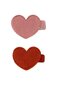 Quincy Mae Heart Hair Clips (2pk) - Red Lipstick