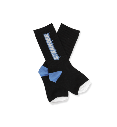 Hello Stranger Socks - Black/Blue