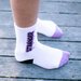 Hello Stranger Socks - White/Purple