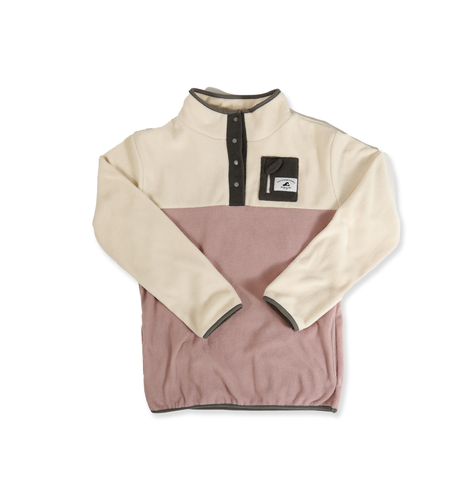 Hello Stranger Girls Adventure Fleece - Cream Mauve