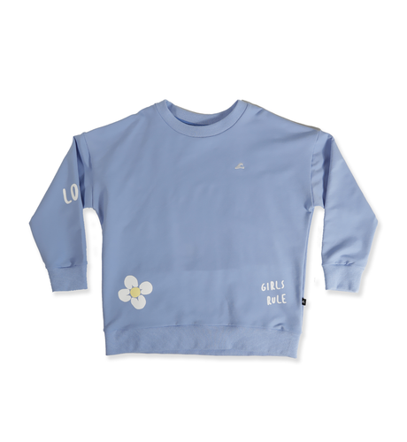 Hello Stranger Girls Crew - Cornflower