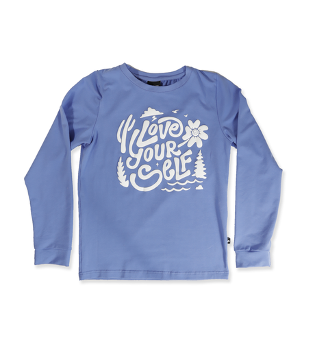 Hello Stranger Girls L/S Tee - Blueberry