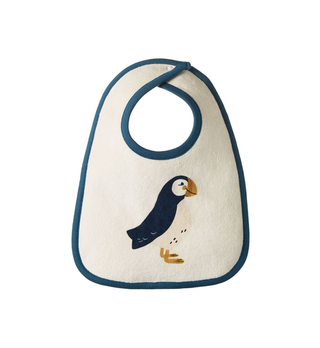 Nature Baby Reversible Bib - Puffin Print