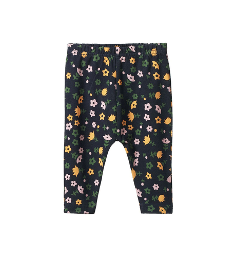 Nature Baby Leggings - Navy Pollyanna Print