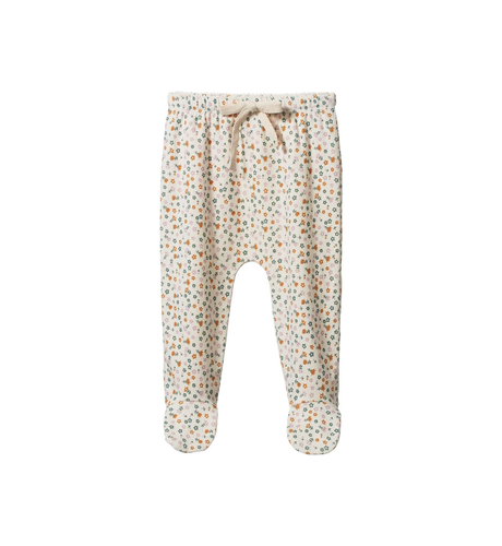 Nature Baby Footed Rompers - Pollyanna Print