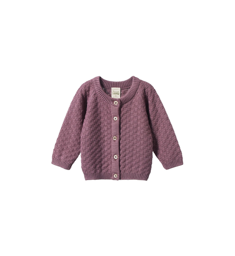 Nature Baby Piper Cardigan - Twilight Basket Knit