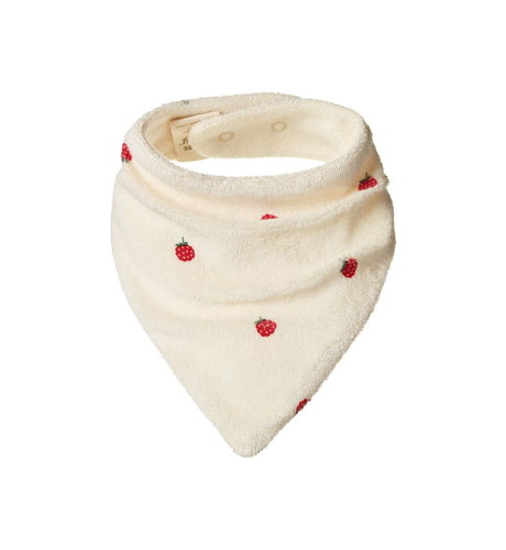Nature Baby Triangle Bib Terry - Raspberry Print