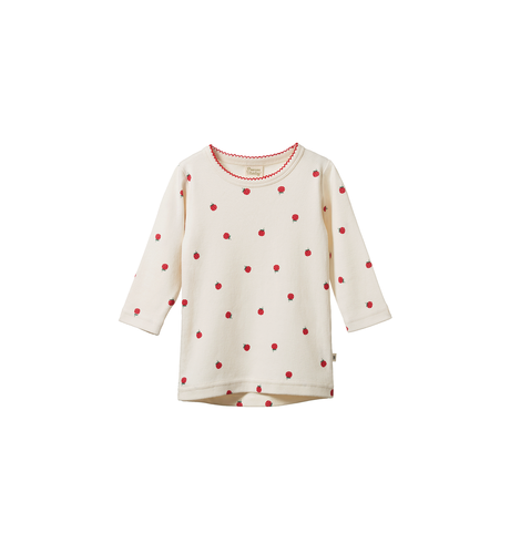 Nature Baby L/S Cloud Tee - Raspberry Print