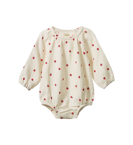 Nature Baby Meadow Bodysuit - Raspberry Print