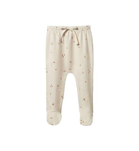 Nature Baby Footed Rompers - Bumble Bee Print