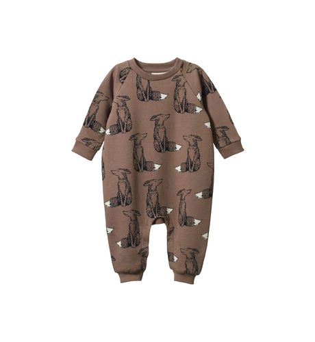 Nature Baby L/S Juno Romper - Foxy Cub Print