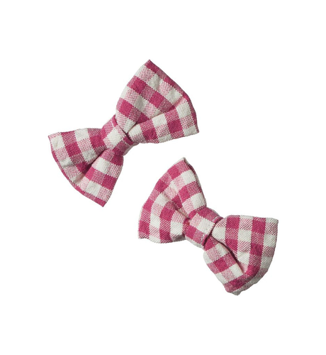 Nature Baby Bow Hair Clips 2 Pk - Jam Check