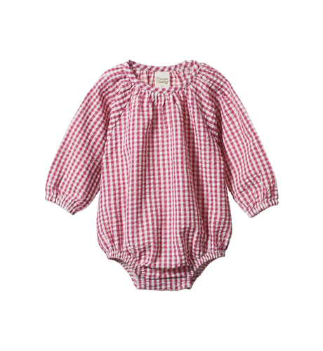 Nature Baby Meadow Bodysuit Gingham - Jam Check