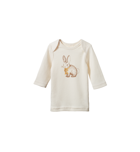 Nature Baby Baby Tee - Rabbitty Natural Print
