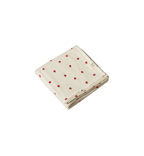 Nature Baby Muslin Wrap - Raspberry Print