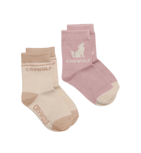 Crywolf Sock 2-Pack - Blush/Camel