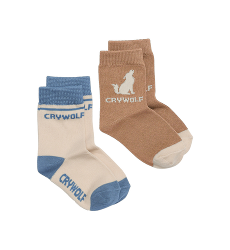 Crywolf Sock 2-Pack Tan/Southern Blue