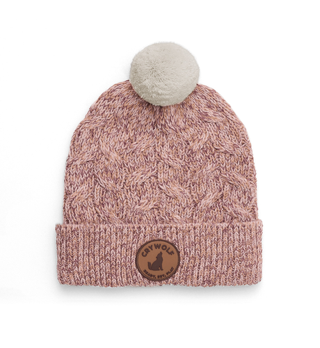 Crywolf Pom Pom Beanie - Mauve Speckle