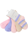 Korango Ribbed Socks 5 pk - Block & Pink Stripe