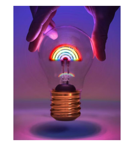 Stellar Haus Rainbow Lightbulb Lamp USB Rechargeable
