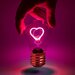 Stellar Haus Pink Heart Lightbulb Lamp USB Rechargeable