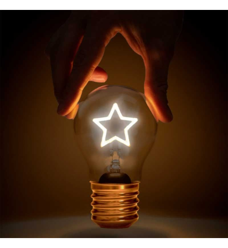 Stellar Haus Star Lightbulb Lamp USB Rechargeable