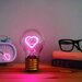 Stellar Haus Pink Heart Lightbulb Lamp USB Rechargeable